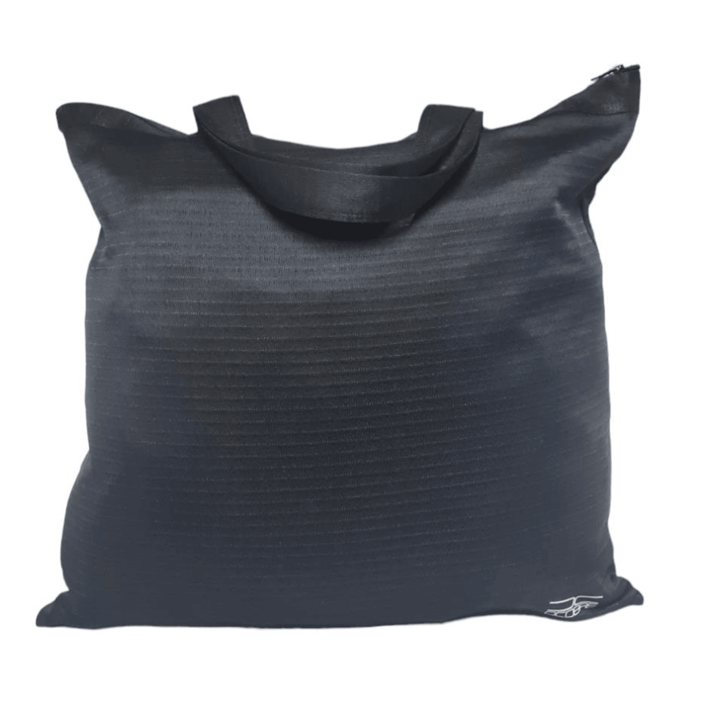 Bolsa gruesa, GRANDE NEGRA con COBRE, Forro y Cierre, NUEVA.
