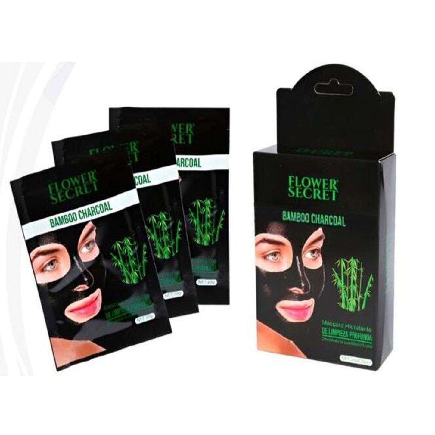 Caja 10 mascarillas facial hidratante BAMBOO CHARCOAL