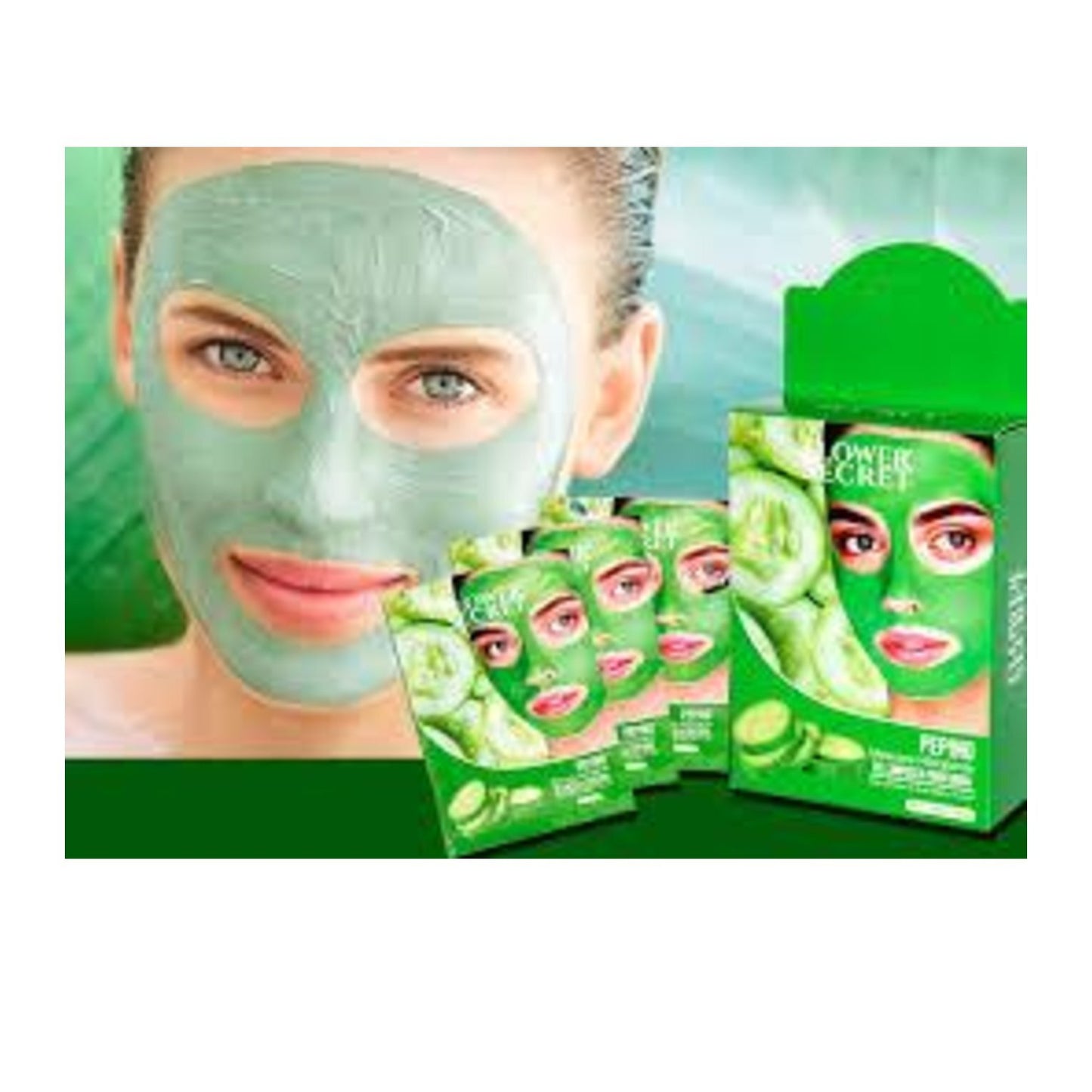 Caja 10 mascarillas facial hidratante PEPINO