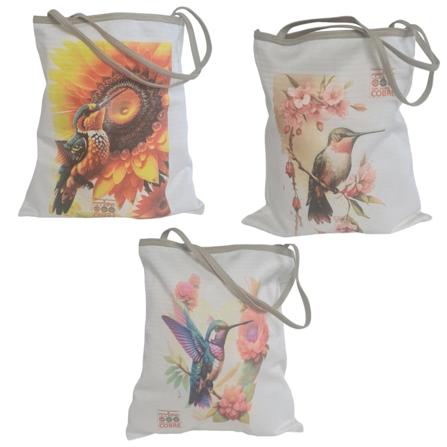 Pack 3 Bolsas modelo Colibrí girasol, NUEVO