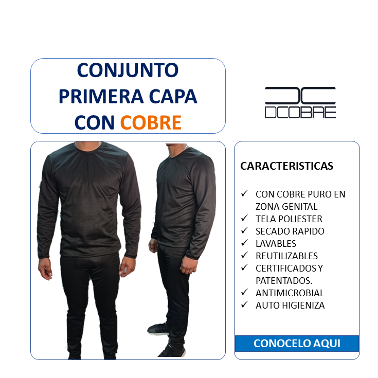 Primera Capa (conjunto) con COBRE activo UNISEX, OFERTA DEL MES, LIQUIDACIÓN. - DCobre