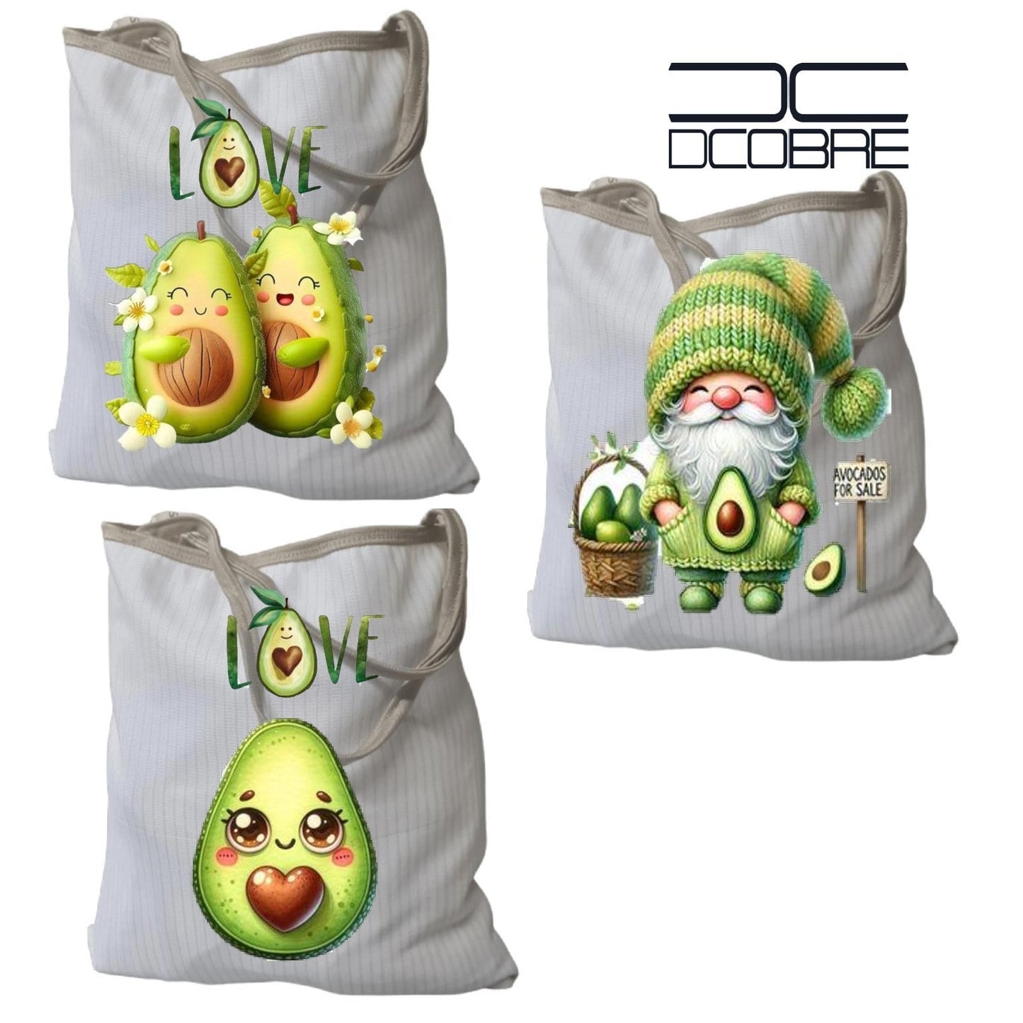 Pack 3 Bolsas modelo PALTA con Cobre, NUEVO .