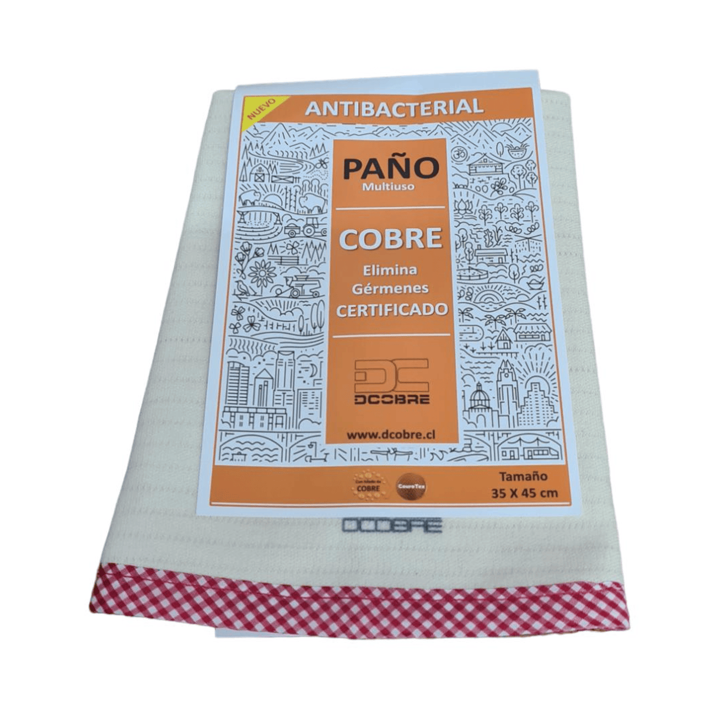 Paño con COBRE activo Multiuso 35x45 (vivo colores)