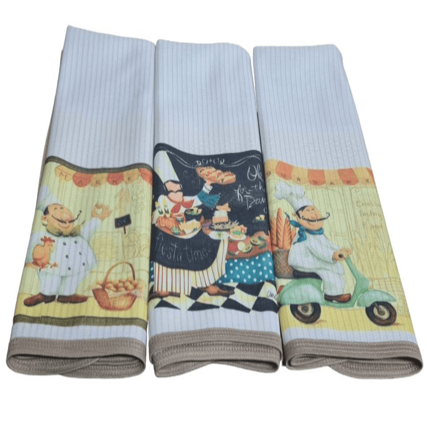 Pack 3 paños de platos absorbente COCINEROS, tela cobre activo (grueso) NUEVO