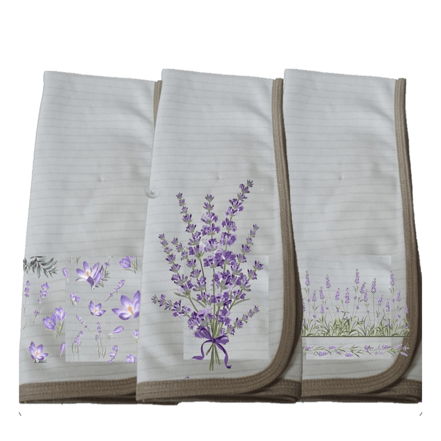 3 toallas de microfibra absorbente LAVANDA, tela cobre activo (grueso) NUEVO