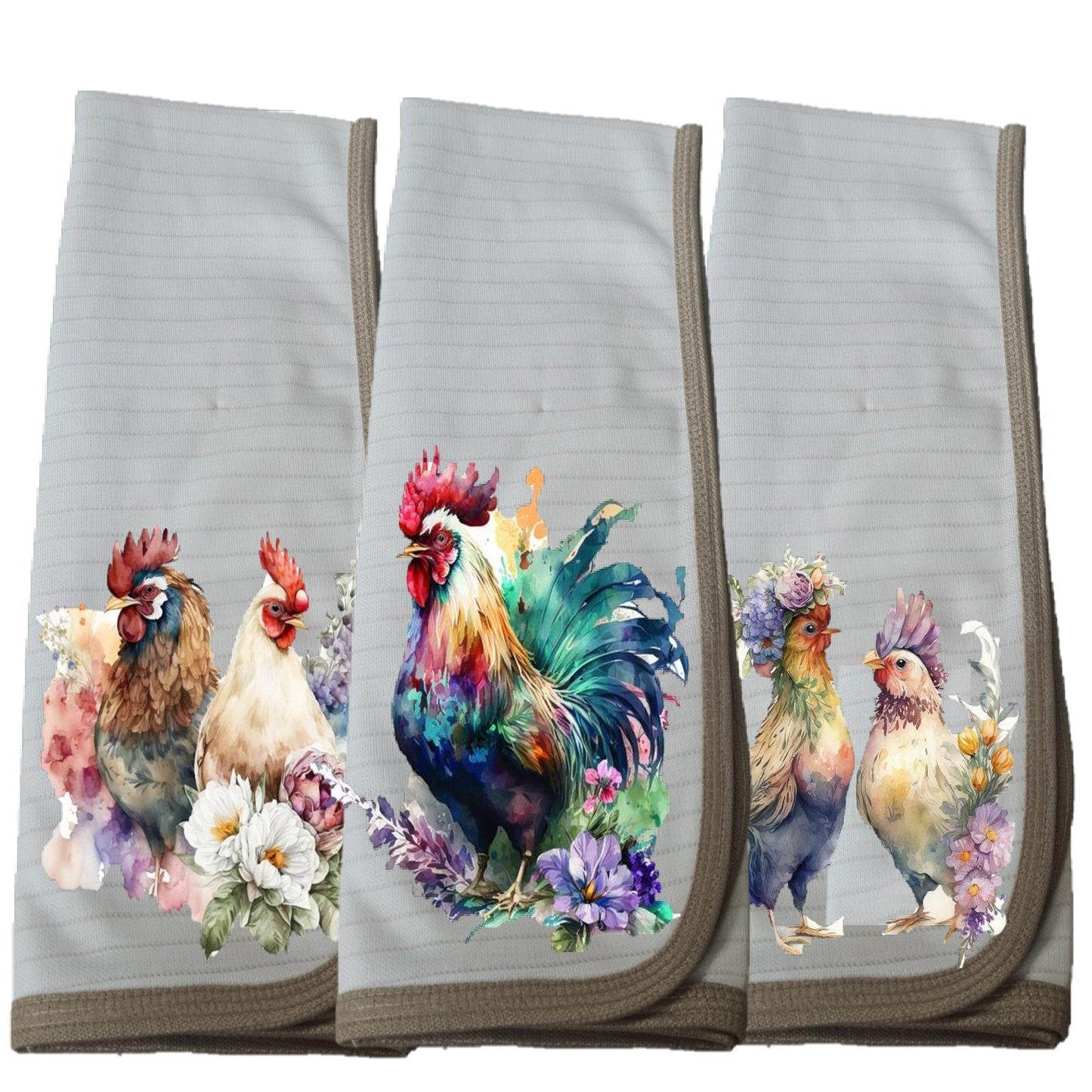 Pack 3 paños de platos absorbente GALLO, tela cobre activo (grueso).