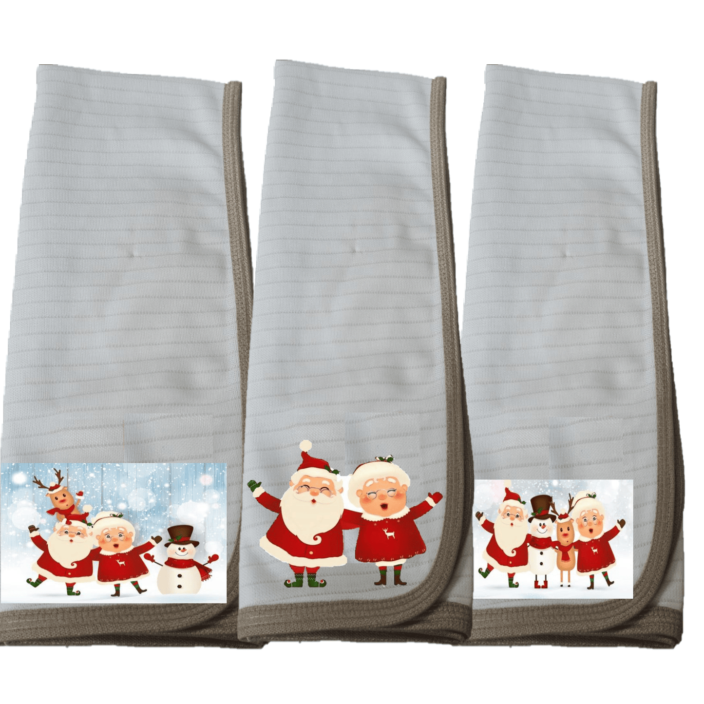 Pack 3 paños de platos Cobre Pareja Navidad.