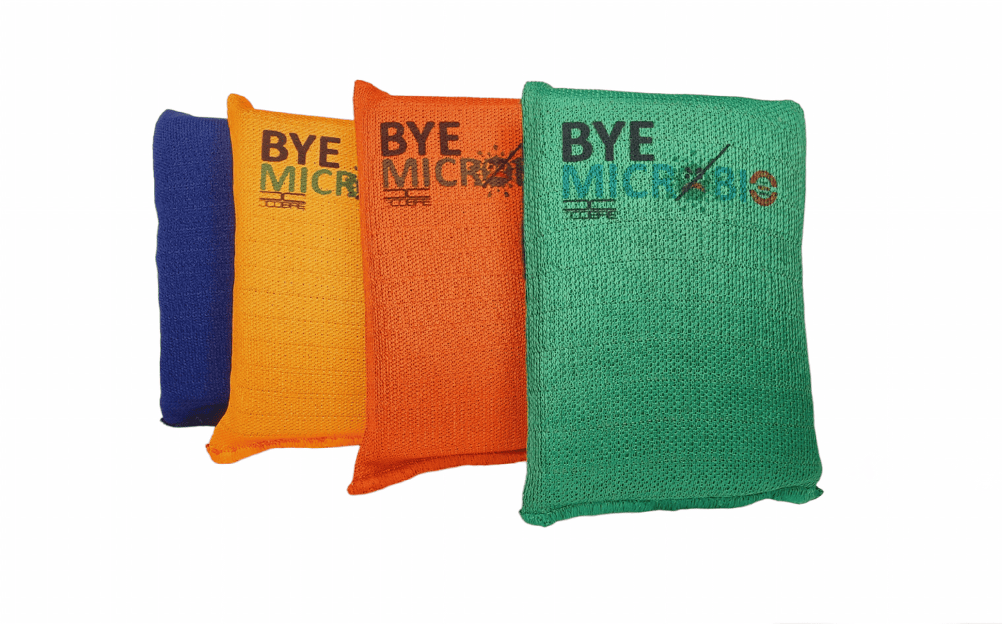 NUEVO Pack 4 Esponjas colores en Cobre, Bye Microbio de 7 x 10 cocina, multiuso.