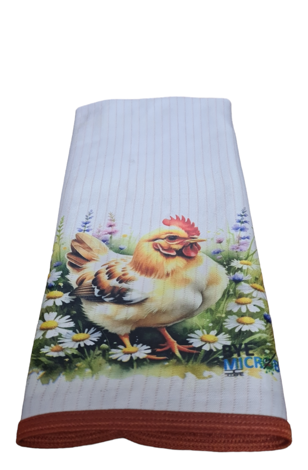 1 Unidad Paño Loza cobre, varios diseños, BYE MICROBIO, GALLINA.