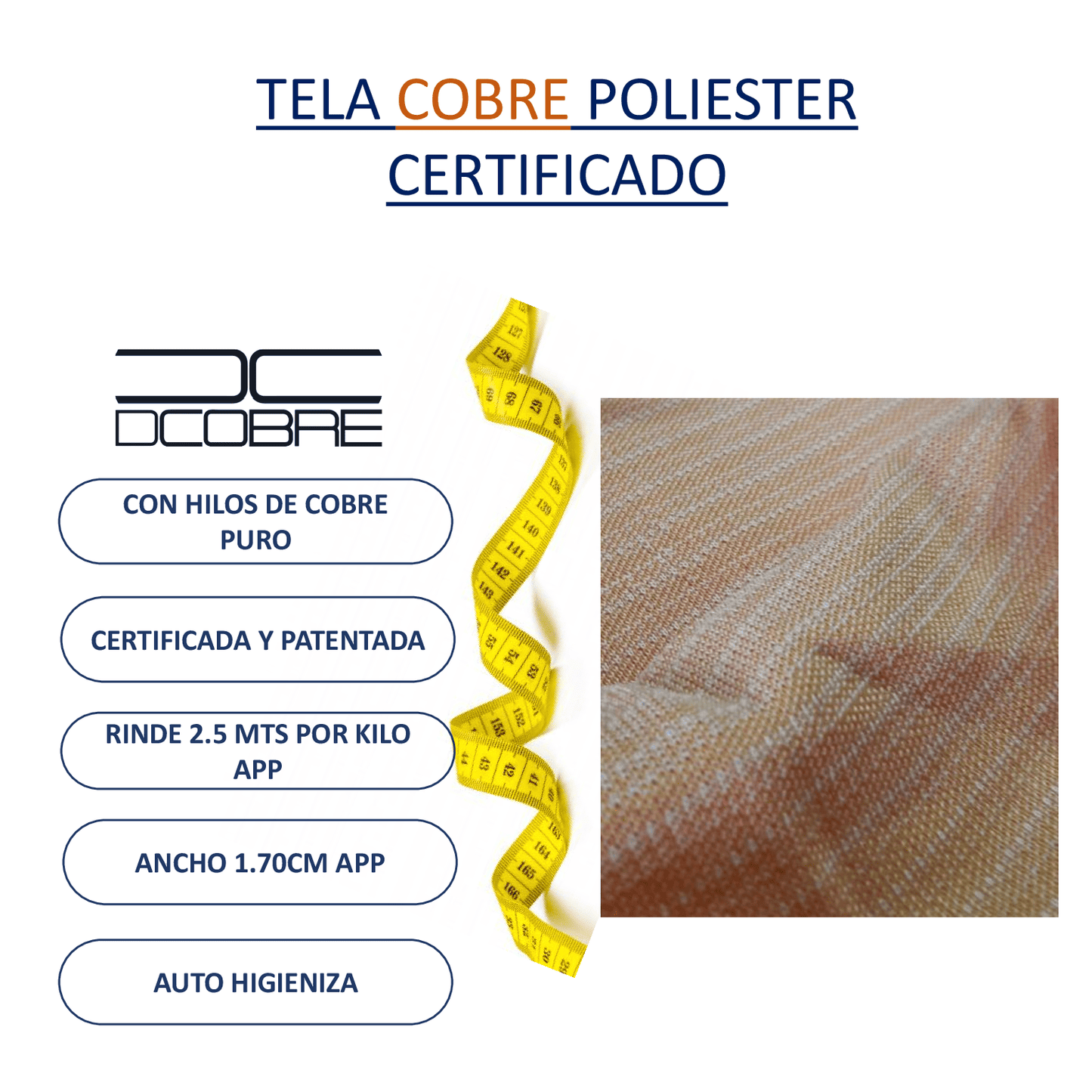 Pack Emprendedor 5 kilos Telas Cobre poliéster colores varios