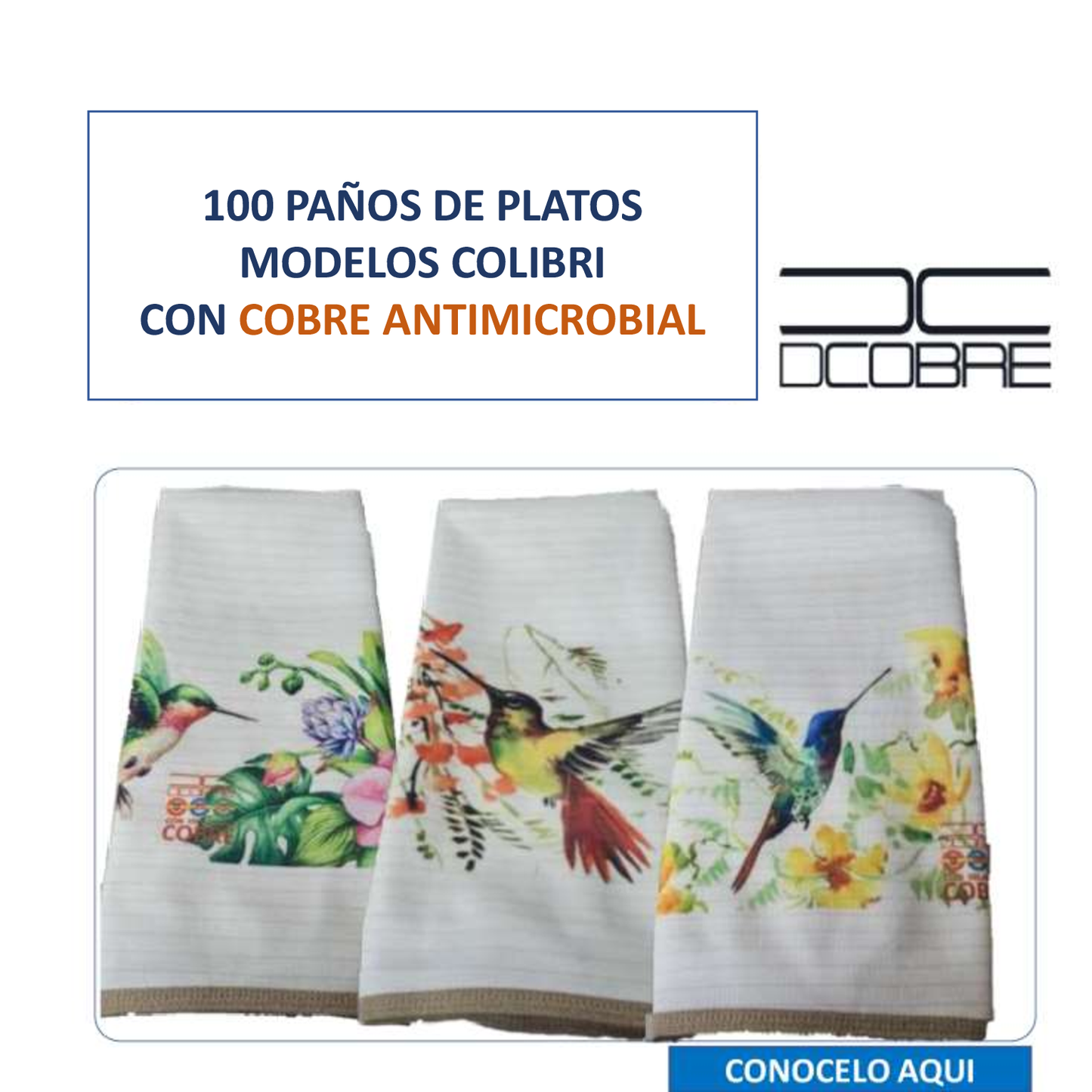 PARA REVENTA 100 Paños de loza Cobre absorbente x mayor- dieños varios.