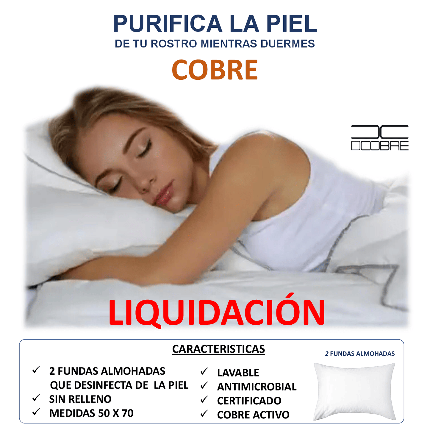 SUPER OFERTA- PACK 2 Fundas Almohadas REVERSIBLE Y POLAR, elimina gérmenes y olores -LIQUIDACIÓN , INVIERNO.