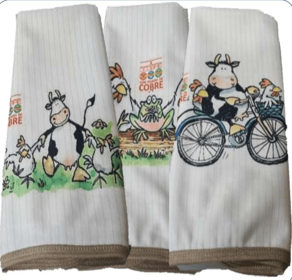 PARA REVENTA 100 Paños de loza Cobre absorbente x mayor- dieños varios.