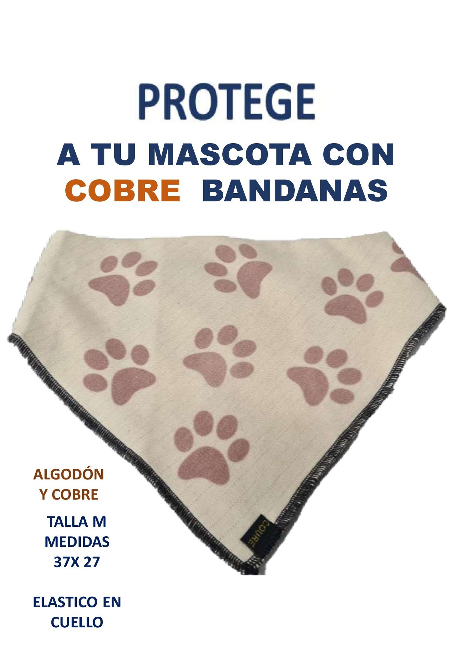 Bandana Cobre Tela Algodón