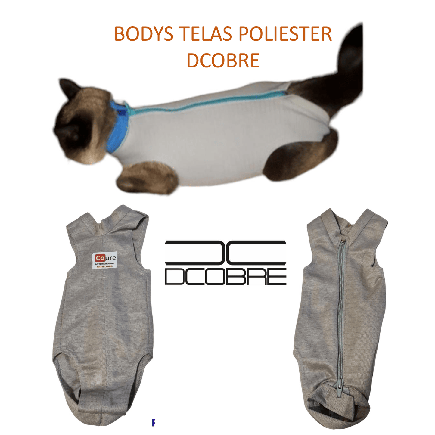 VARIAS Telas con Cobre para Bodys de mascotas -post operatorio y más.