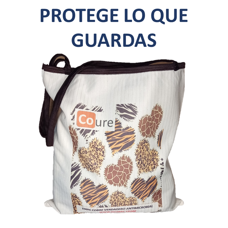 Bolsa Reutilizable con COBRE activo. Diseño MIX ANIMAL PRINT (tela 300gr) - DCobre