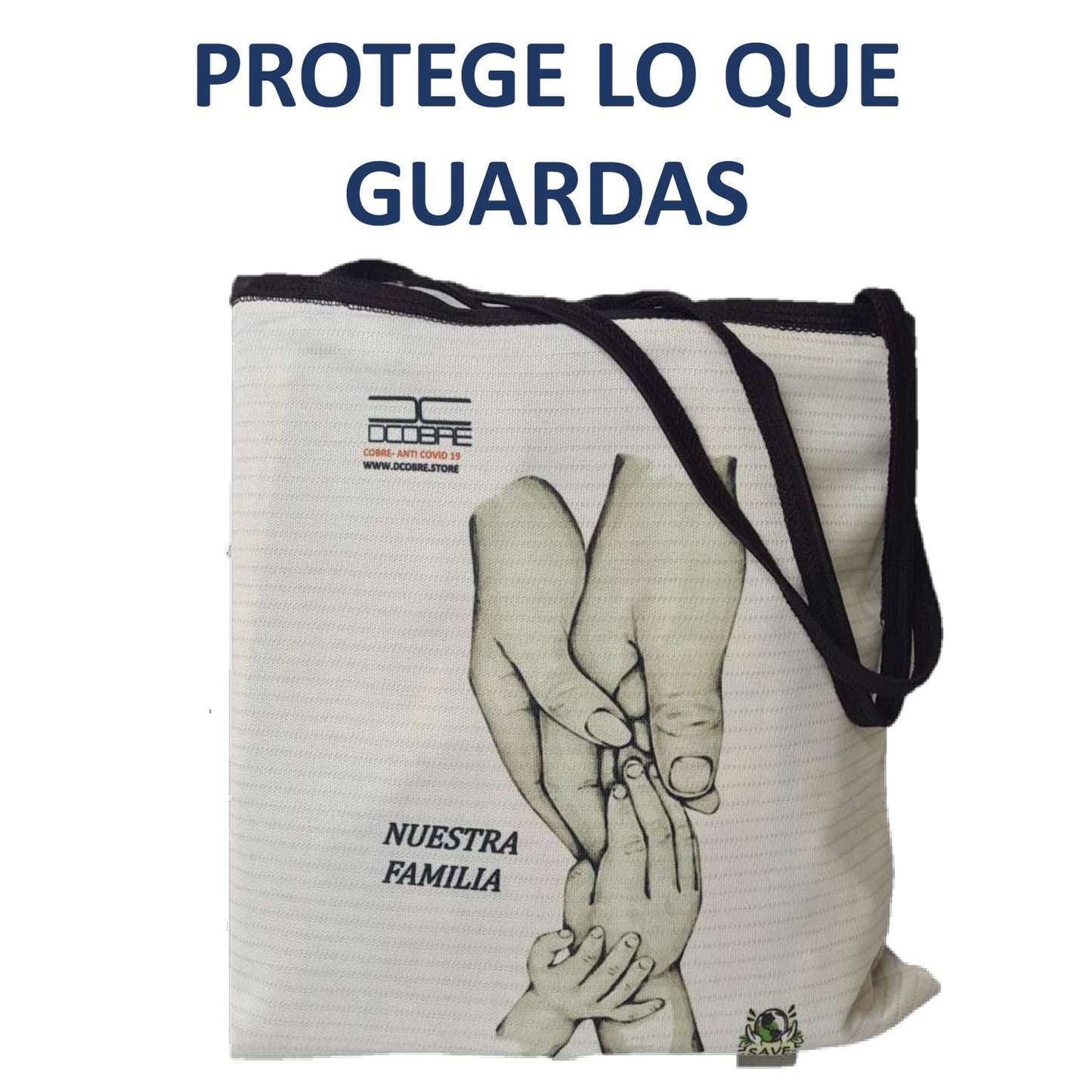 Bolsa reutilizable con cobre Modelo MANOS 300 grs.