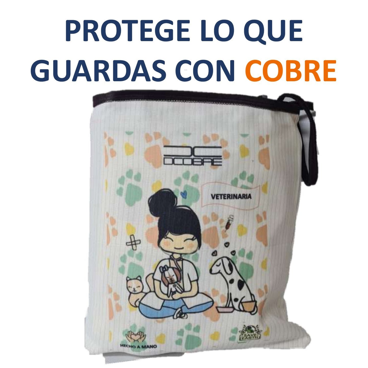 Bolsa Reutilizable con cobre activo. Modelo VETERINARIA 300 grs.