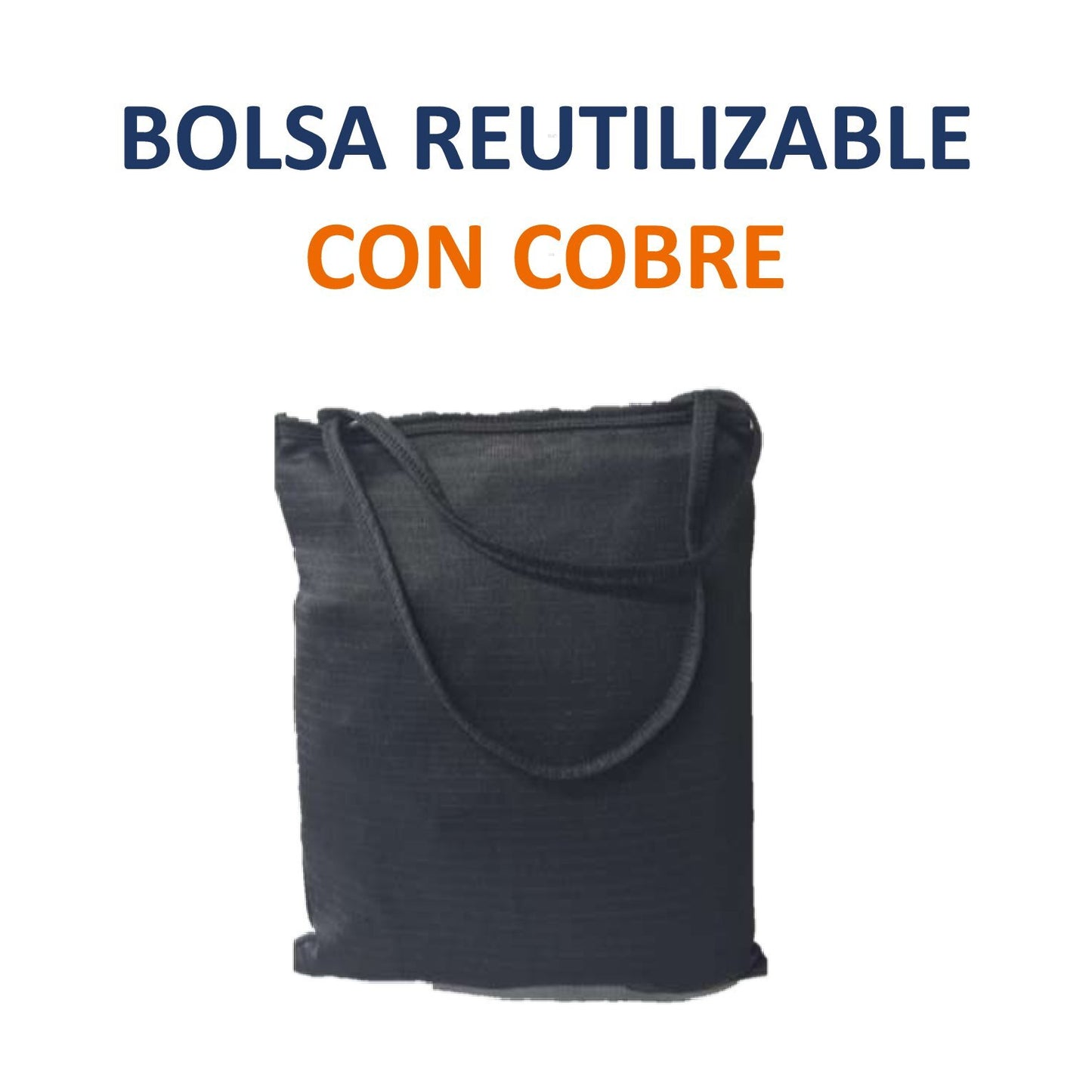 Bolsa reutilizable con cobre color NEGRO