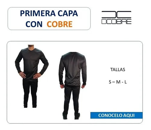 Primera Capa INVIERNO POLAR (conjunto) COBRE, UNISEX, OFERTA DEL MES.
