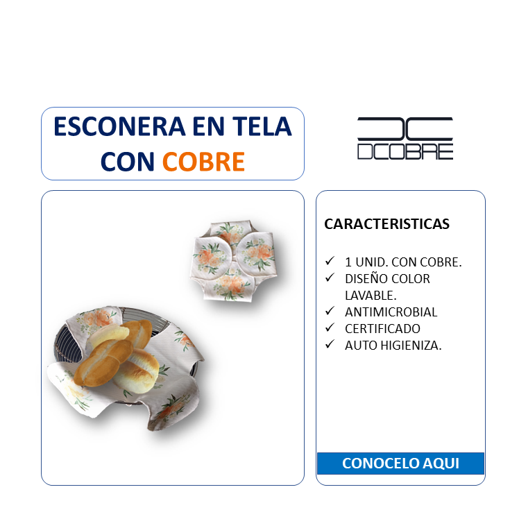 Esconera para el pan con COBRE activo - DCobre