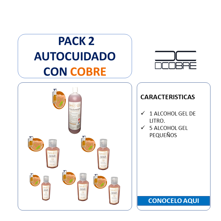 Pack 2 autocuidado con cobre.