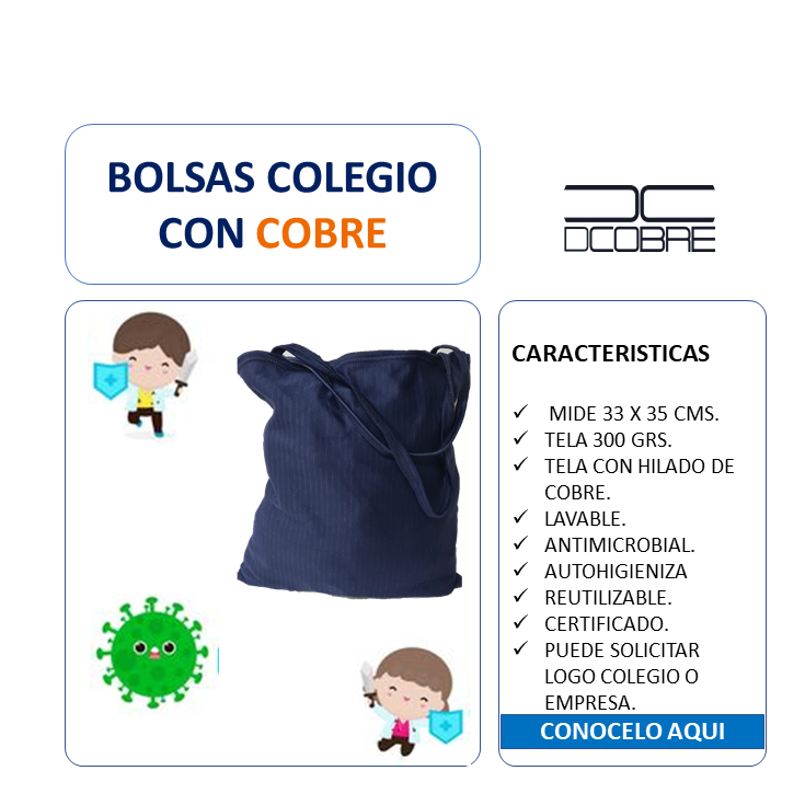 Bolso Colegio con Cobre