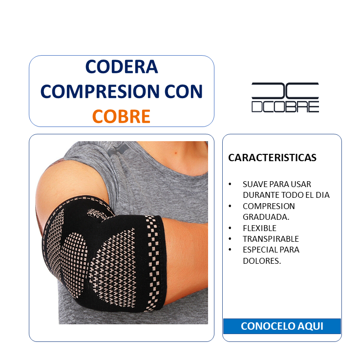 Codera compresión con cobre. (unidad)