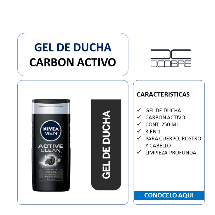 Gel de Ducha Carbón Activo