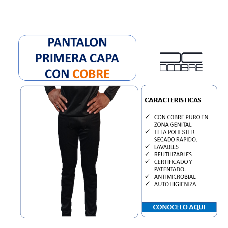 Pantalón primera capa con cobre.