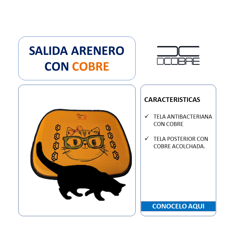 Salida Arenero con cobre. Mod. Gatita, NUEVOS