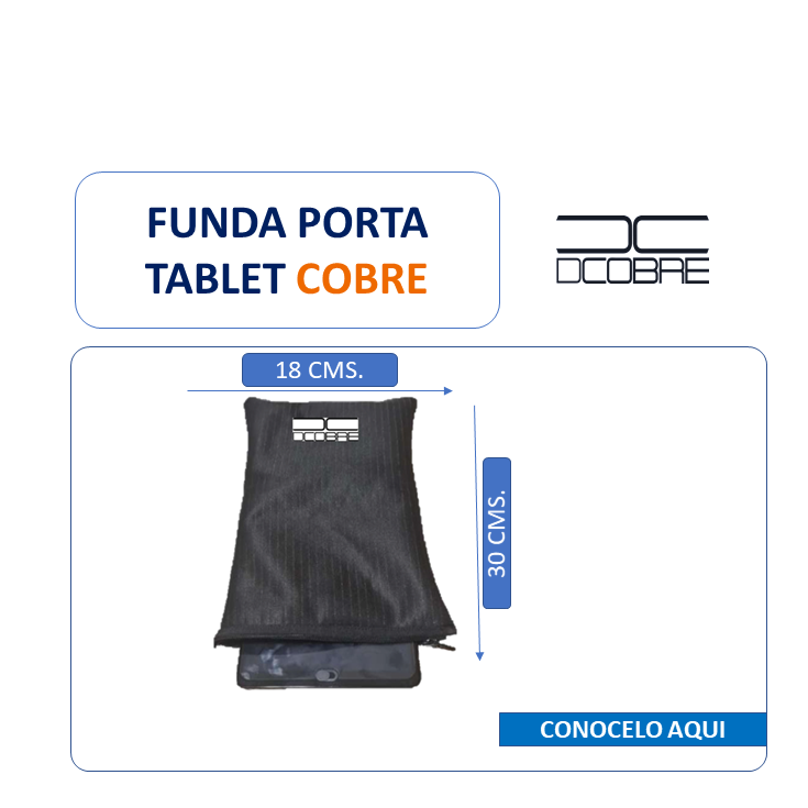 Funda Reutilizable con cobre. Para Tablet.