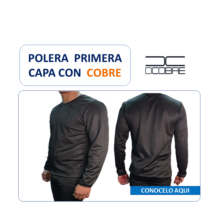 Polera primera capa con cobre.