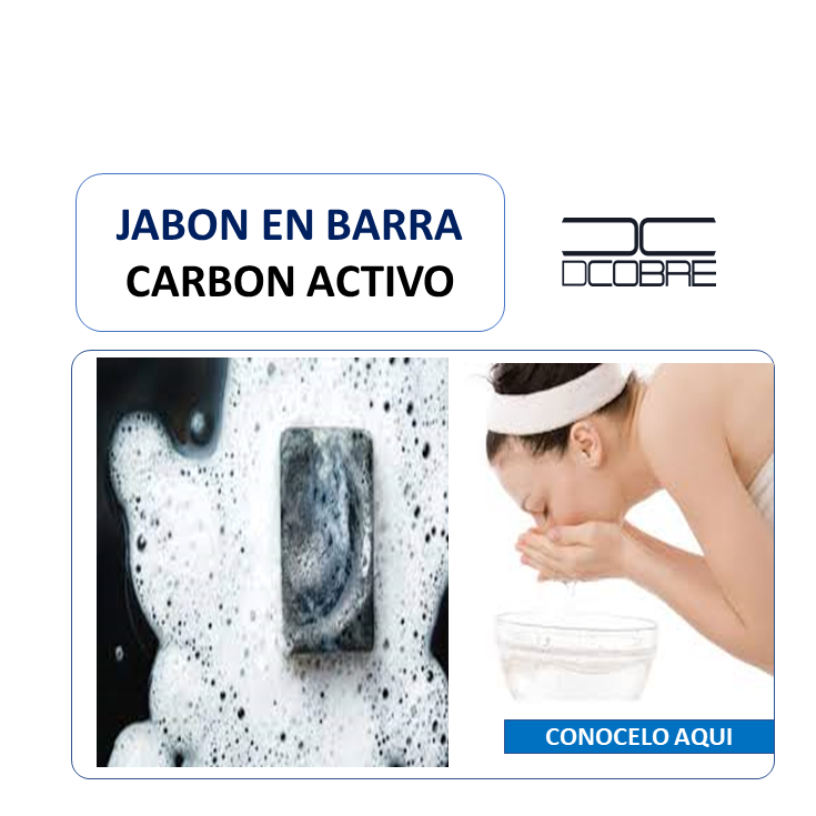 Jabón en barra. Carbón activo.