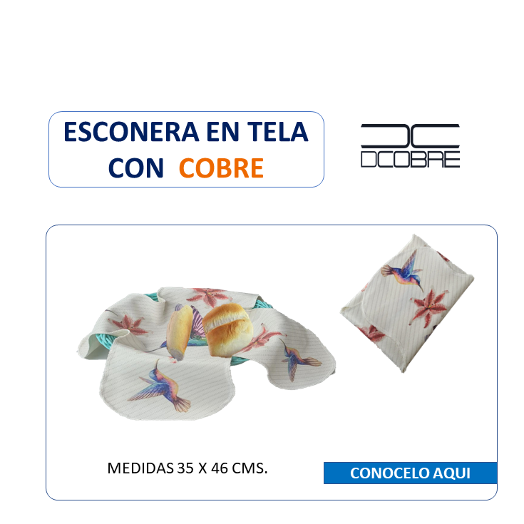 Esconera para el pan con COBRE activo - DCobre