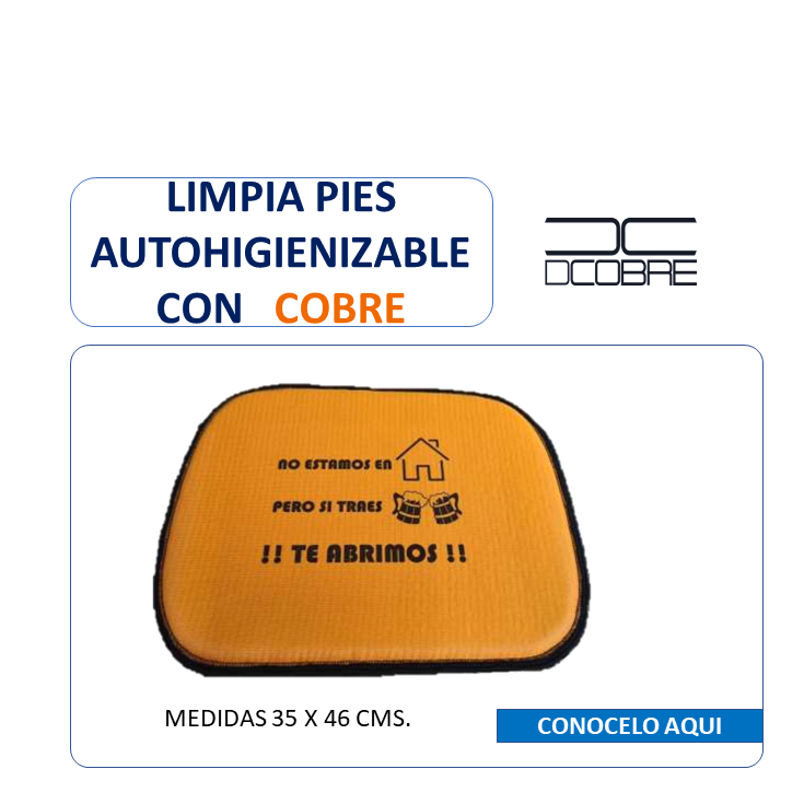 Limpia pies auto-higienizable con Cobre. Modelo Gato de la Fortuna, LIQUIDACIÓN.