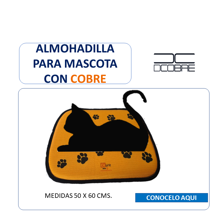 Almohadilla para mascotas con COBRE. Talla M, LIQUIDACIÓN.