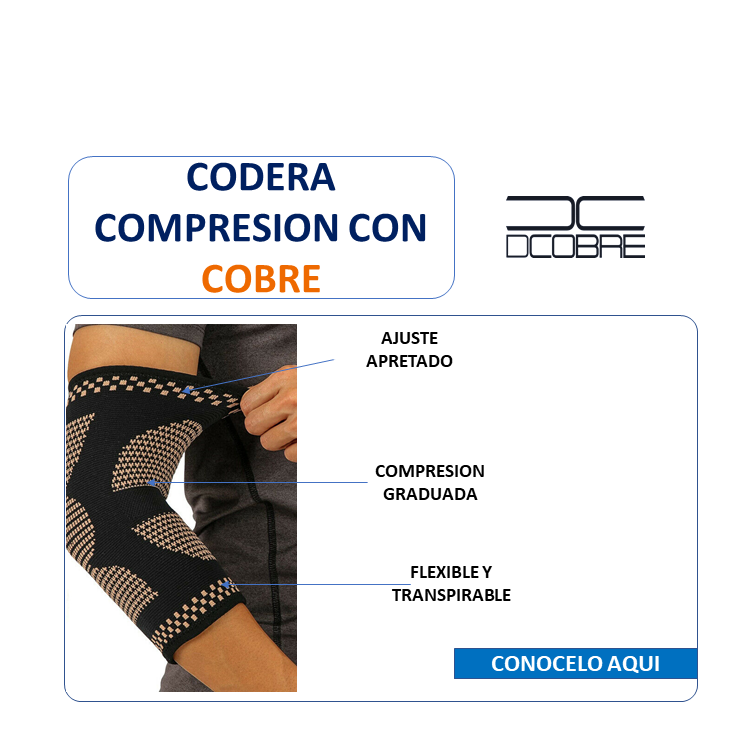 Codera compresión con cobre. (unidad)