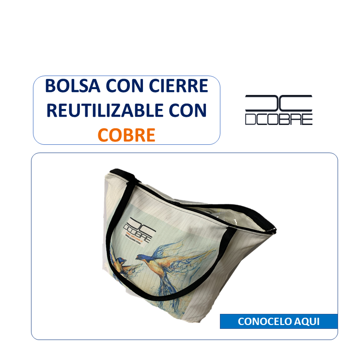 Bolsa Reutilizable CON CIERRE, con cobre Activo. 300 gr.