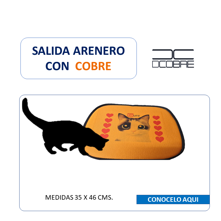 Salida Arenero con cobre. Mod. Gatita, NUEVOS