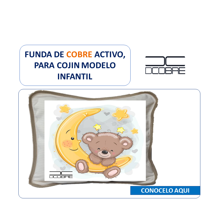 Funda de Cobre activo, para cojín modelo infantil.