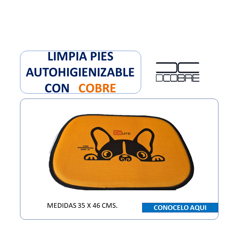 Limpia pies auto-higienizable con cobre, LIQUIDACIÓN.