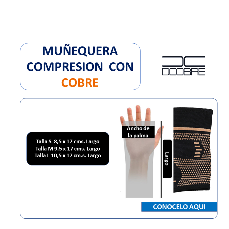 Muñequera profesional con Cobre