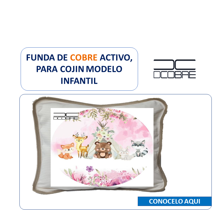 Funda de Cobre activo, para cojín modelo infantil.