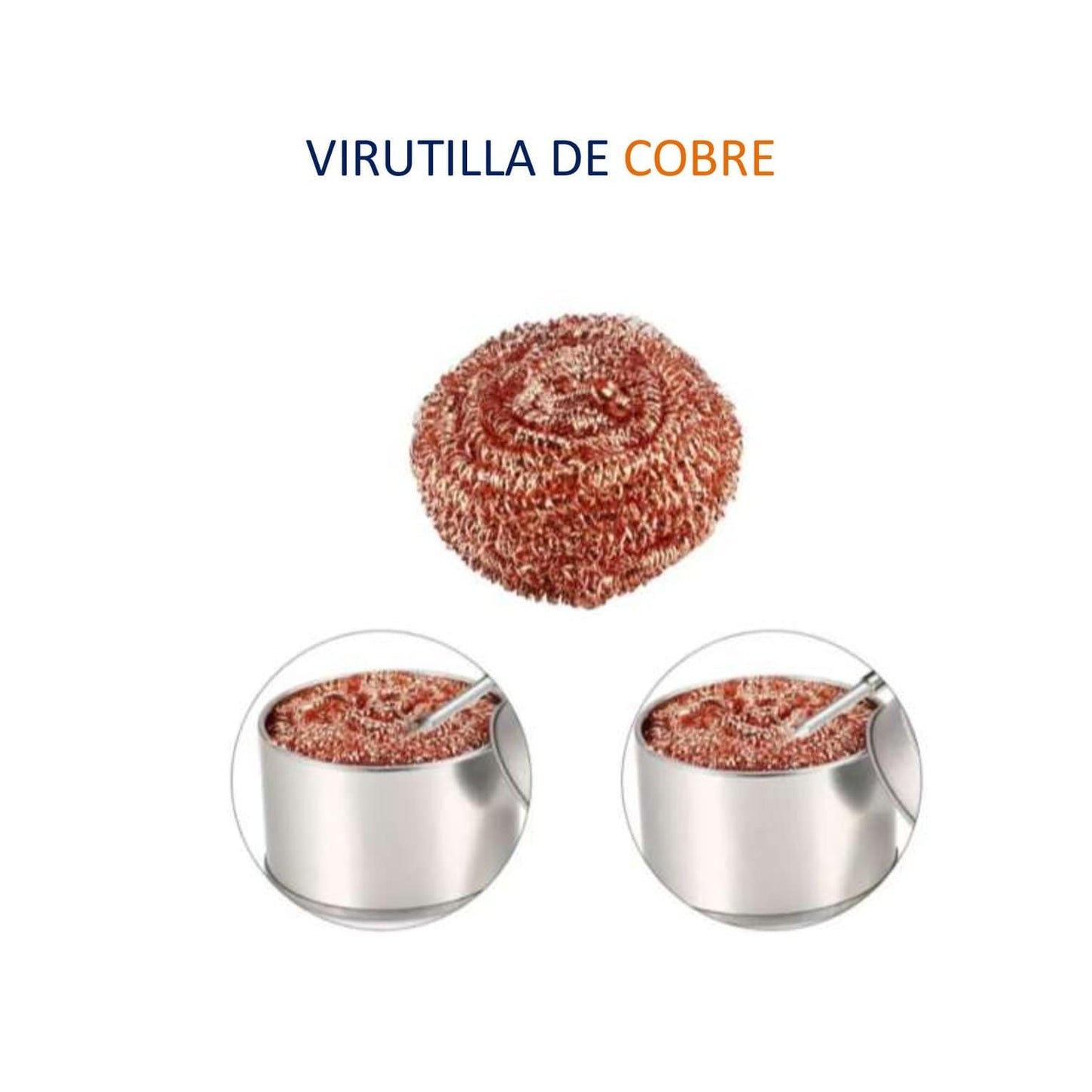 Virutilla con fibra de cobre.