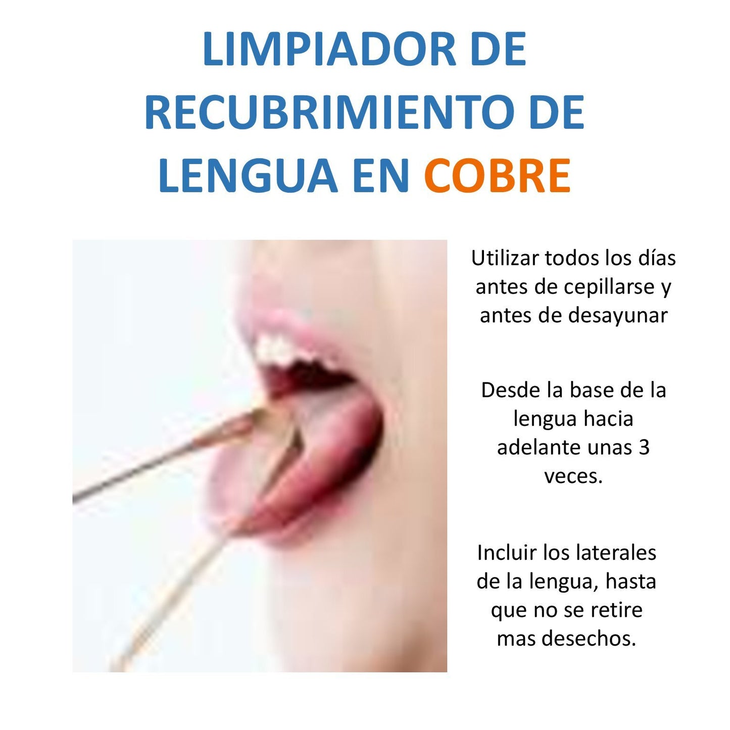 Limpiador de Recubrimiento de lengua de COBRE.