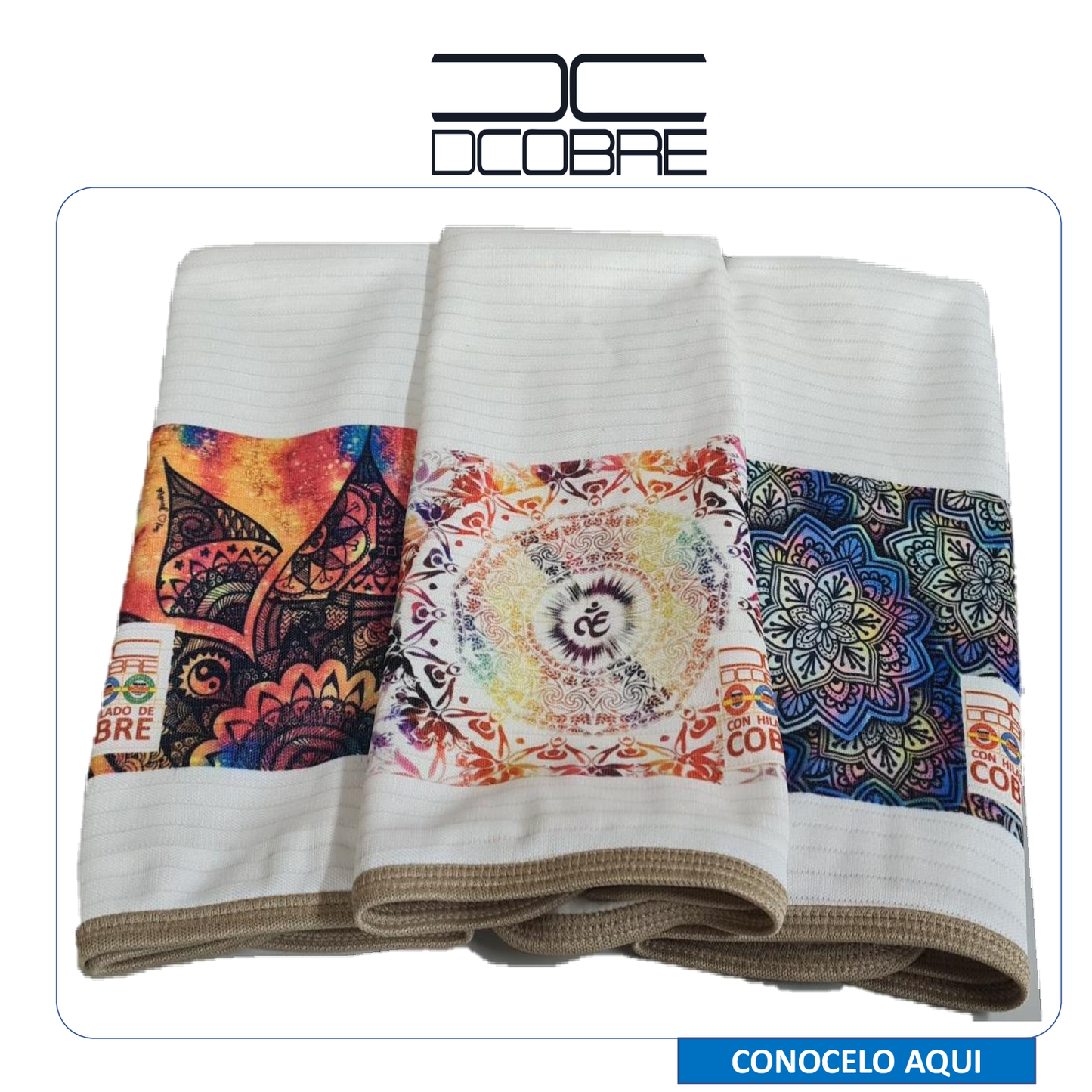 Pack 3 Paños de Platos Cobre absorbentes elimina germenes y olores Mod. MANDALAS (grueso).