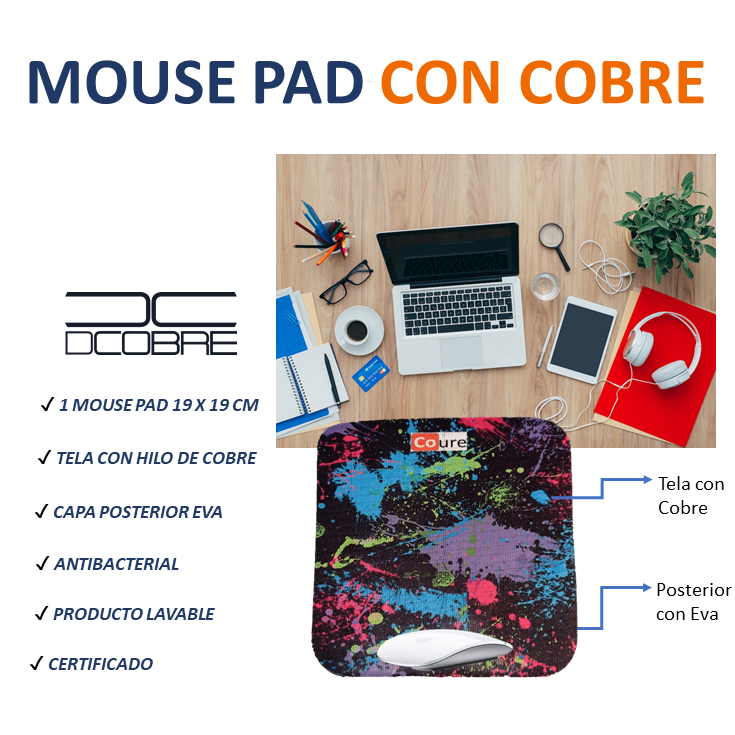 Mouse Pad con COBRE activo. Diseño GRAFFITI - DCobre