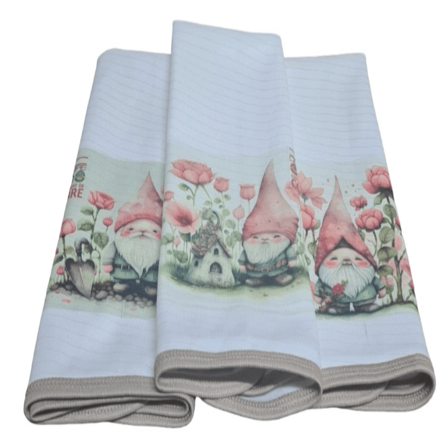 Pack 3 paños de platos absorbente Duendes de las Flores, tela cobre activo (grueso) NUEVO