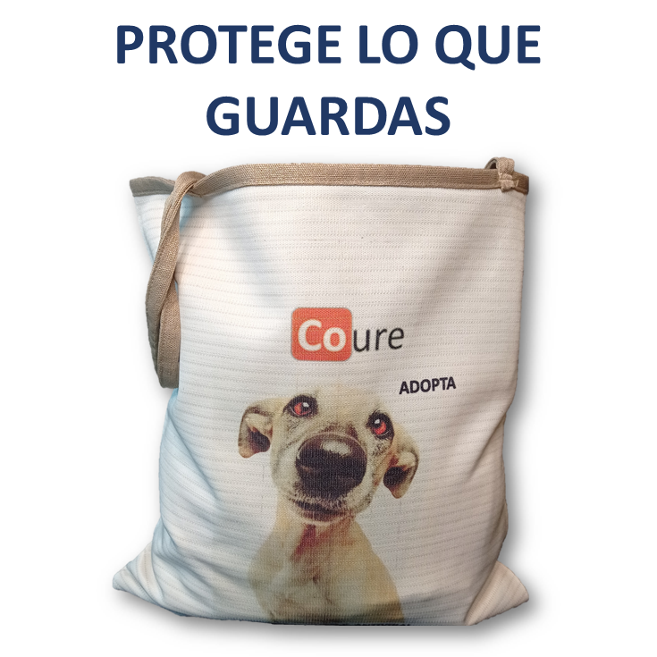 Bolsa Reutilizable con COBRE activo. Diseño ADOPTA (tela 300gr)